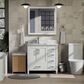 Lexora Home Jacques 36" Left Offset Single Bathroom Vanity in White with 2 cm White Carrara Marble Top and Rectangular Sink, , large