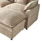HOMLUX 107.87" Ultra-Comfort Chenille Sectional Sofa in Camel, , large
