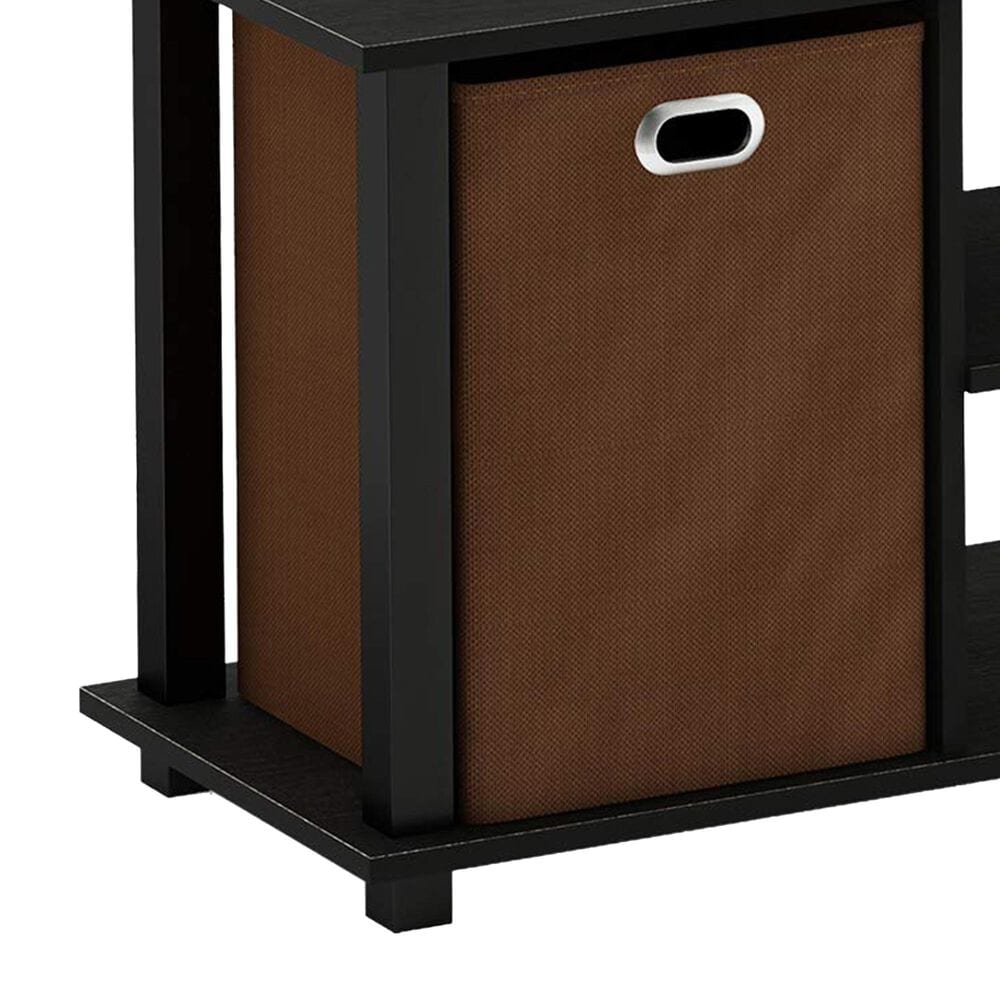 HOMLUX 41.7" Entertainment Center TV Stand with Storage Bins in Americano and Black, , large