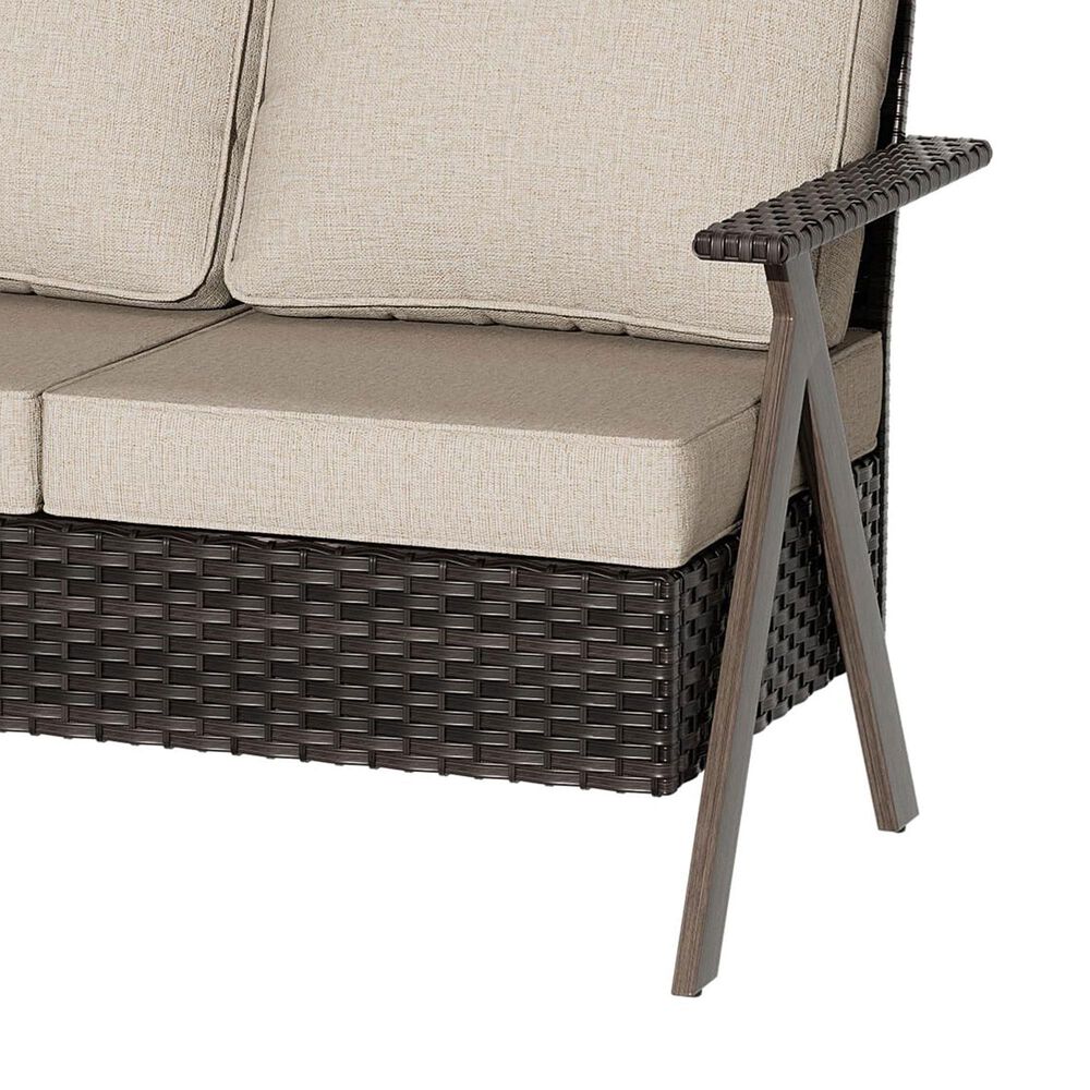 Sunwell Garden 3-Piece Patio Chat Set in Beige, , large