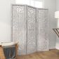 Maple and Jade 3-Panel Folding Screen in White, , large