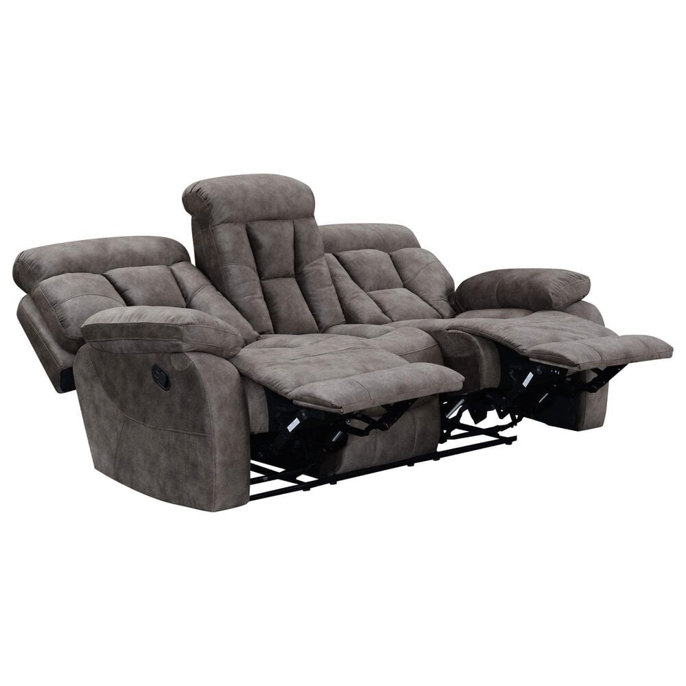 Steve Silver Bogata Manual Reclining Sofa in Majestic Mushroom, , large