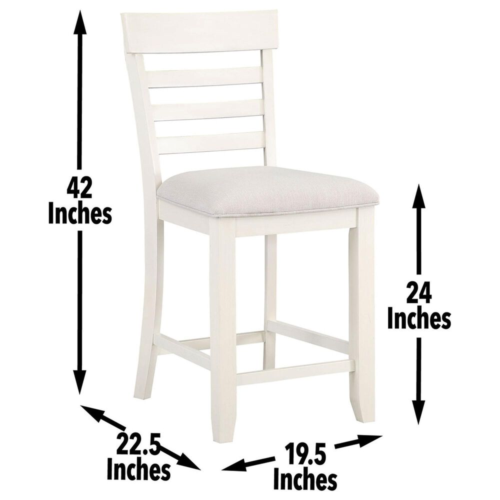 Steve Silver Hyland 6-Piece Counter Height Dining Set in Milk and Honey, , large