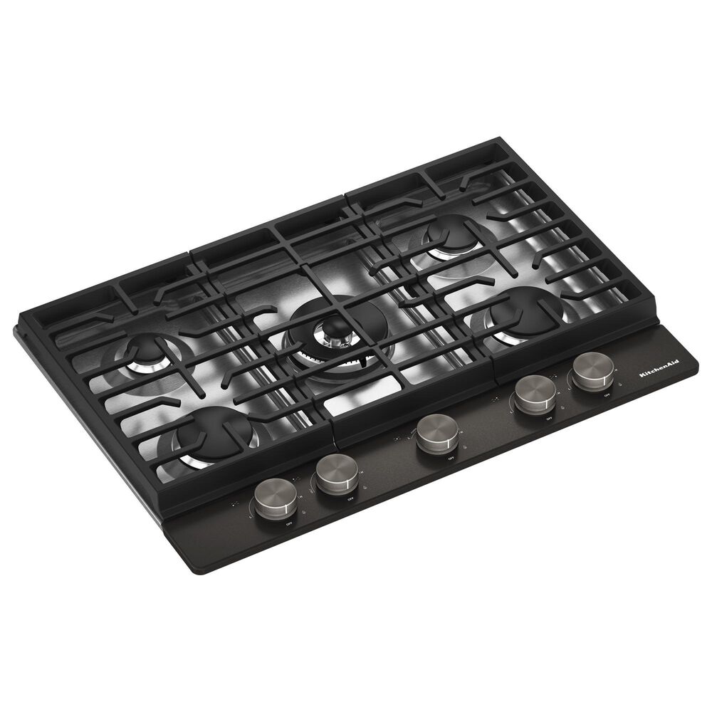 KitchenAid 30" Gas Cooktop with 5 Burners in Black Ore, , large
