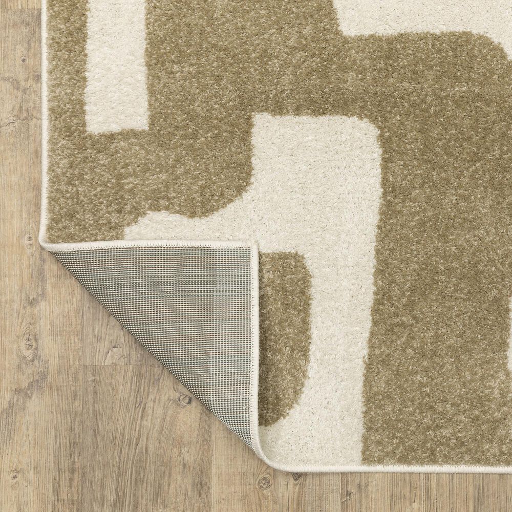 ROW by Oriental Weavers Quinn QUI09 Beige and Ivory 7'10" x 10' Area Rug, , large