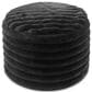 Jaxx Paran Round Ottoman in Mondo Black, , large