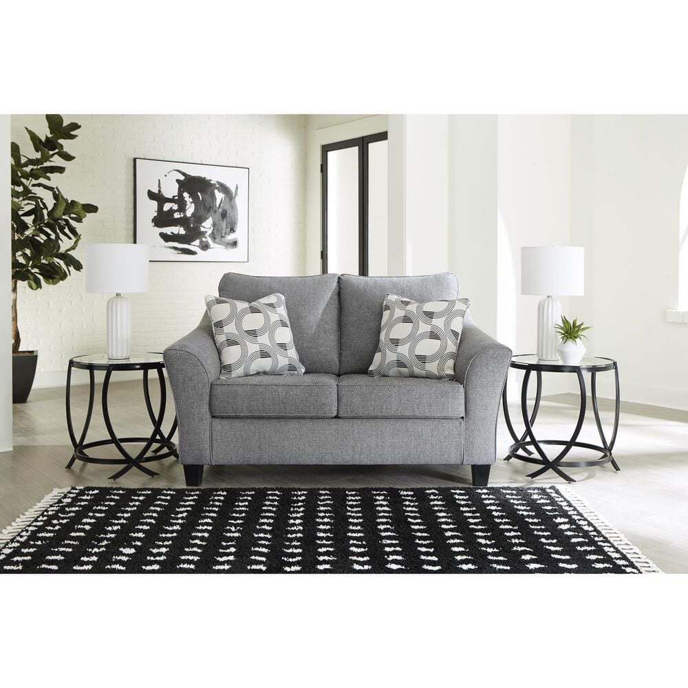 Ashley Mathonia Loveseat in Smoke, , large