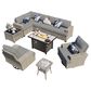 HOMLUX 10-Piece Modular Patio Conversation Set in Dark Gray, , large