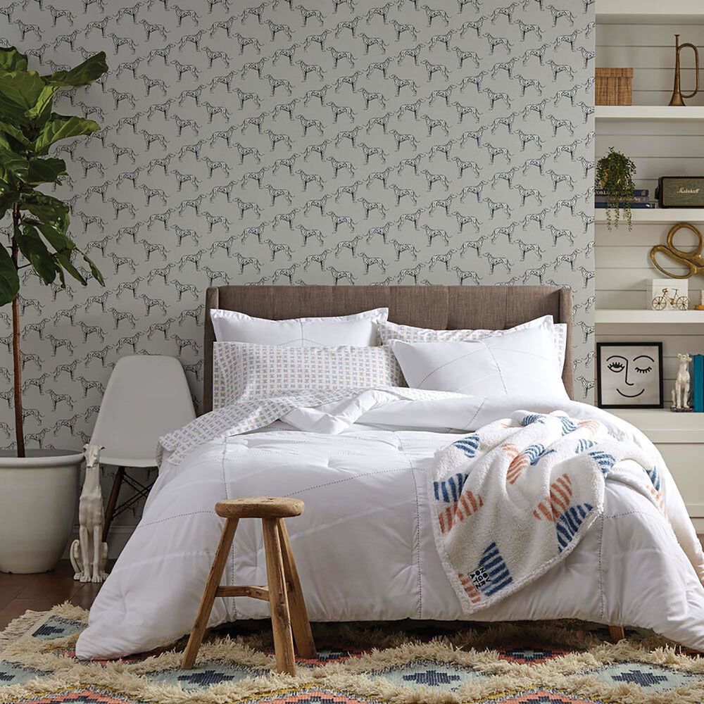 Tempaper Novogratz Major French Grey Peel and Stick Wallpaper, , large