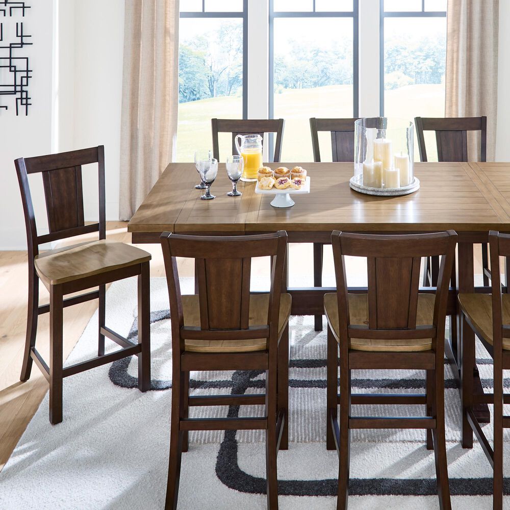 Ashley Rylandeen 62"-86" Dining Table in Light Brown and Dark Brown - Table Only, , large