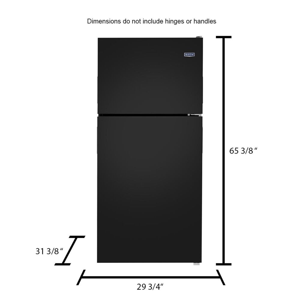 Maytag 18 Cu. Ft. 30-In Wide Top Freezer Refrigerator With PowerCold Feature in Black, , large