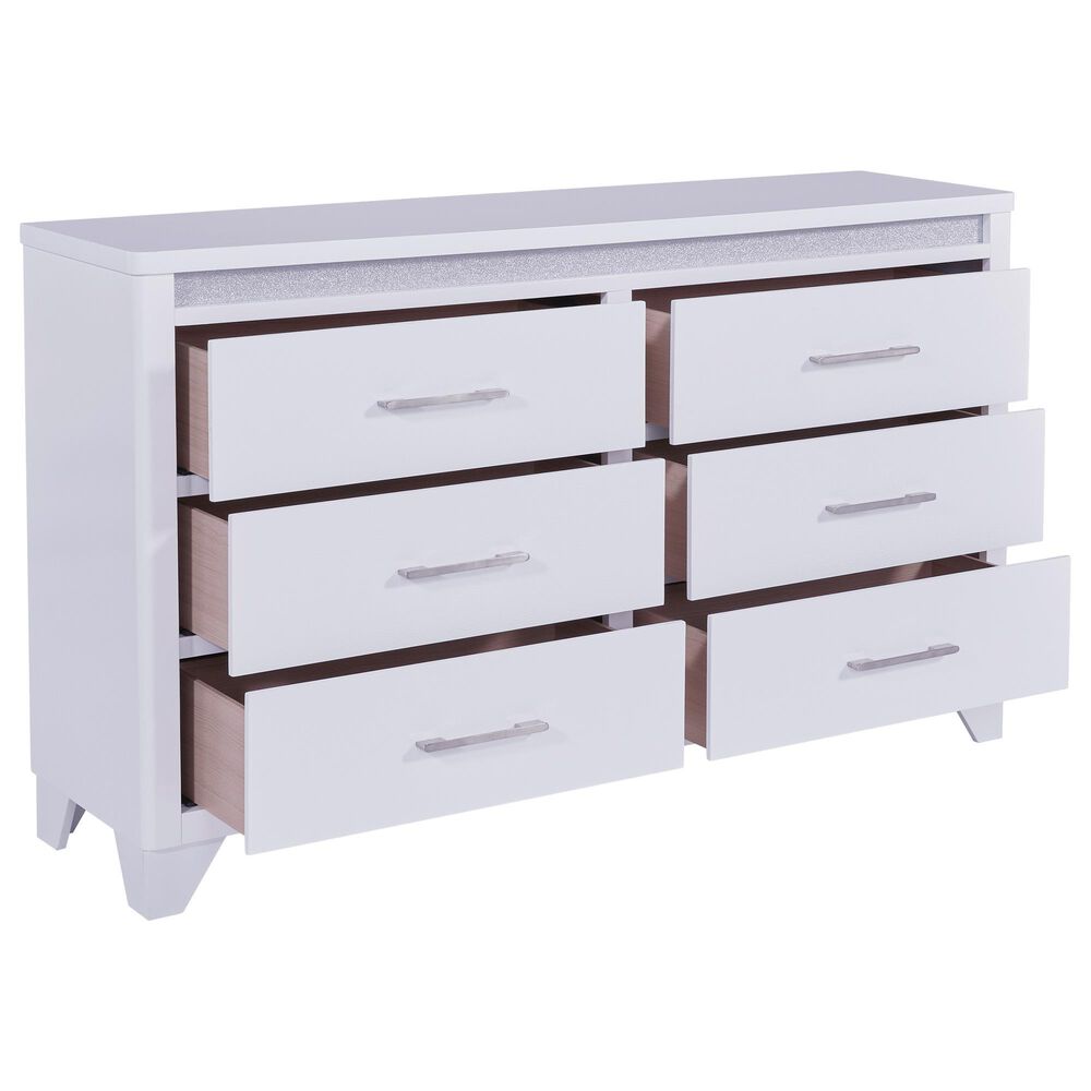 Ashley Jarlee 6-Drawer Dresser and Mirror in White, , large