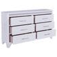 Ashley Jarlee 6-Drawer Dresser and Mirror in White, , large
