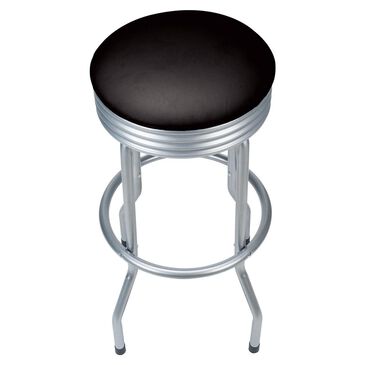 Timberlake Trademark Outdoor Ribbed Swivel Barstool in Silver, , large