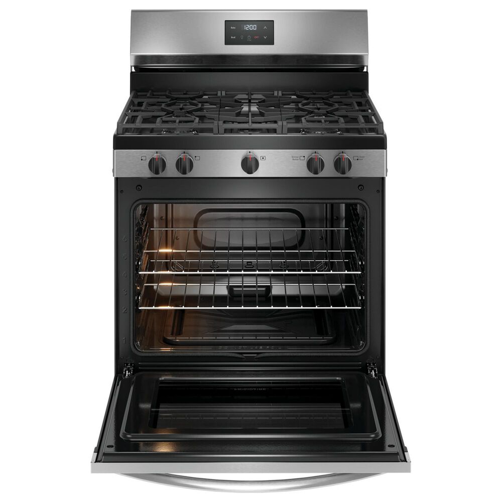 Frigidaire 3 Piece Kitchen Package with 25.6 Cu. Ft. Standard Depth Side-by-Side Refrigerator, 30&quot; Freestanding Gas Range with Quick Boil Burner, 24&quot; Built-In Dishwasher with MaxDry in Stainless Steel, , large