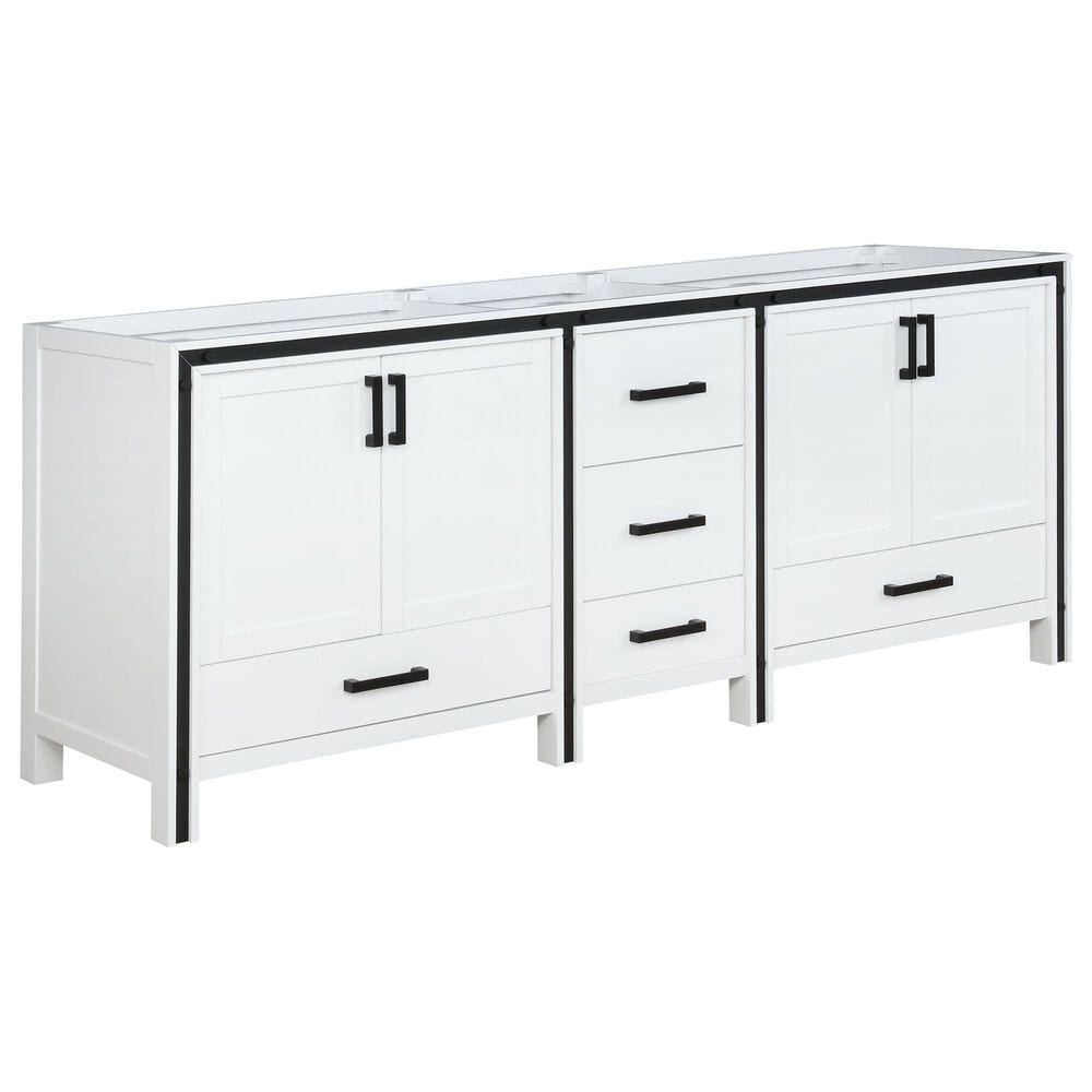 Lexora Home Ziva 84" Double Bathroom Vanity Cabinet Only in White, , large