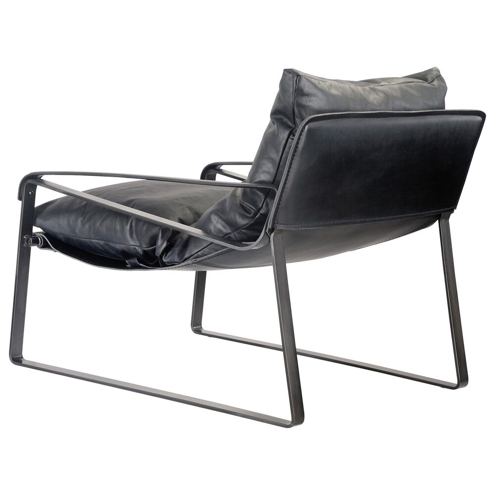 Moe&#39;s Home Collection Connor Leather Club Chair in Black, , large