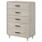 Crown Mark Nyomi 5-Drawer Chest in White, , large
