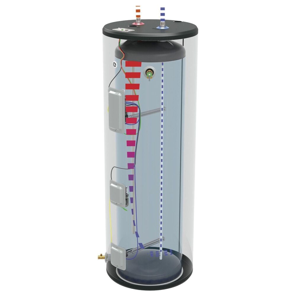 GE Appliances 40-Gallon Tall 5500W Electric Water Heater in Gray, , large