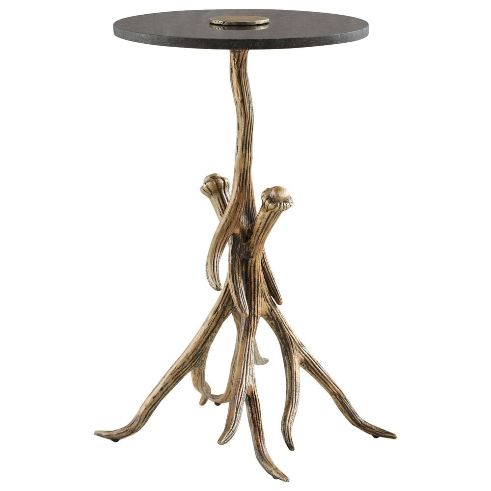 Ashley Lemkins Accent Table in Antique Gold and Black, , large