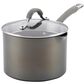 Circulon 3 Quart Covered Straining Saucepan with Pour Spouts in Oyster Gray, , large
