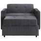 Steve Silver Convertible Sleeper Chair in Gray, , large