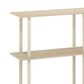 HOMLUX Turn-N-Tube 3-Tier Rectangular Side Display Rack in Bauhaus Oak and Beige, , large