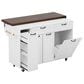 HOMLUX 102" Kitchen Island with Extendable Dining Table in White, , large