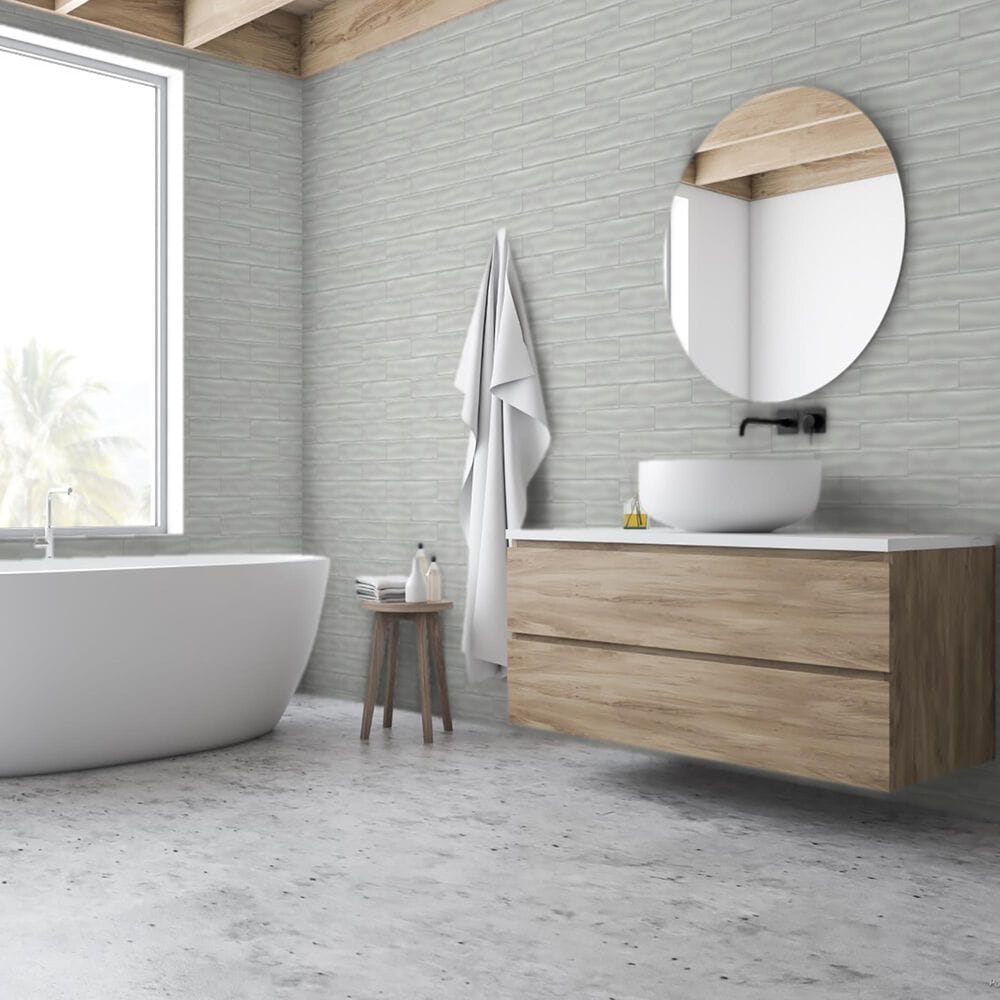 Emser Craft II Gray 3&quot; x 12&quot; Glossy Ceramic Tile, , large