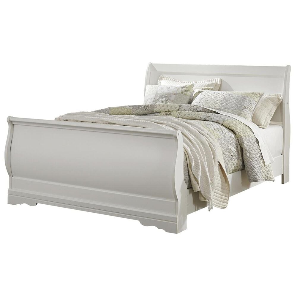 Ashley Anarasia Queen Sleigh Bed in White, , large
