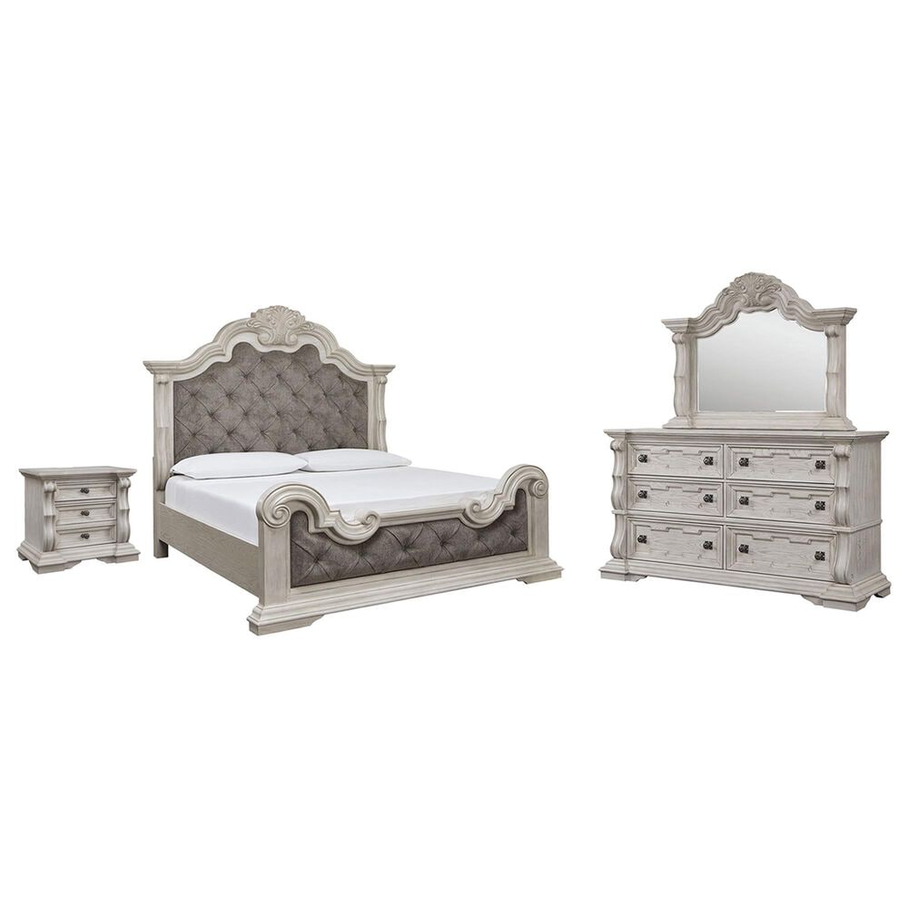 Millenium Bruchandi 4-Piece California King Panel Bedroom Set in Antique White, , large
