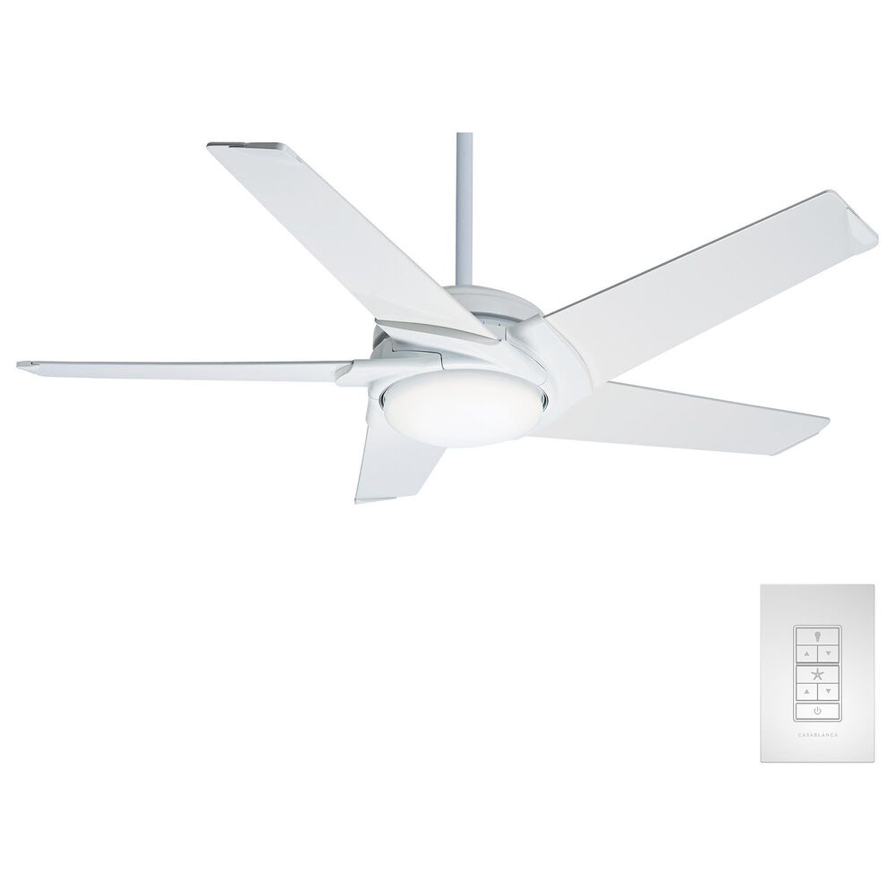 Hunter Stealth DC 54" Ceiling Fan with LED Light in Snow White, , large