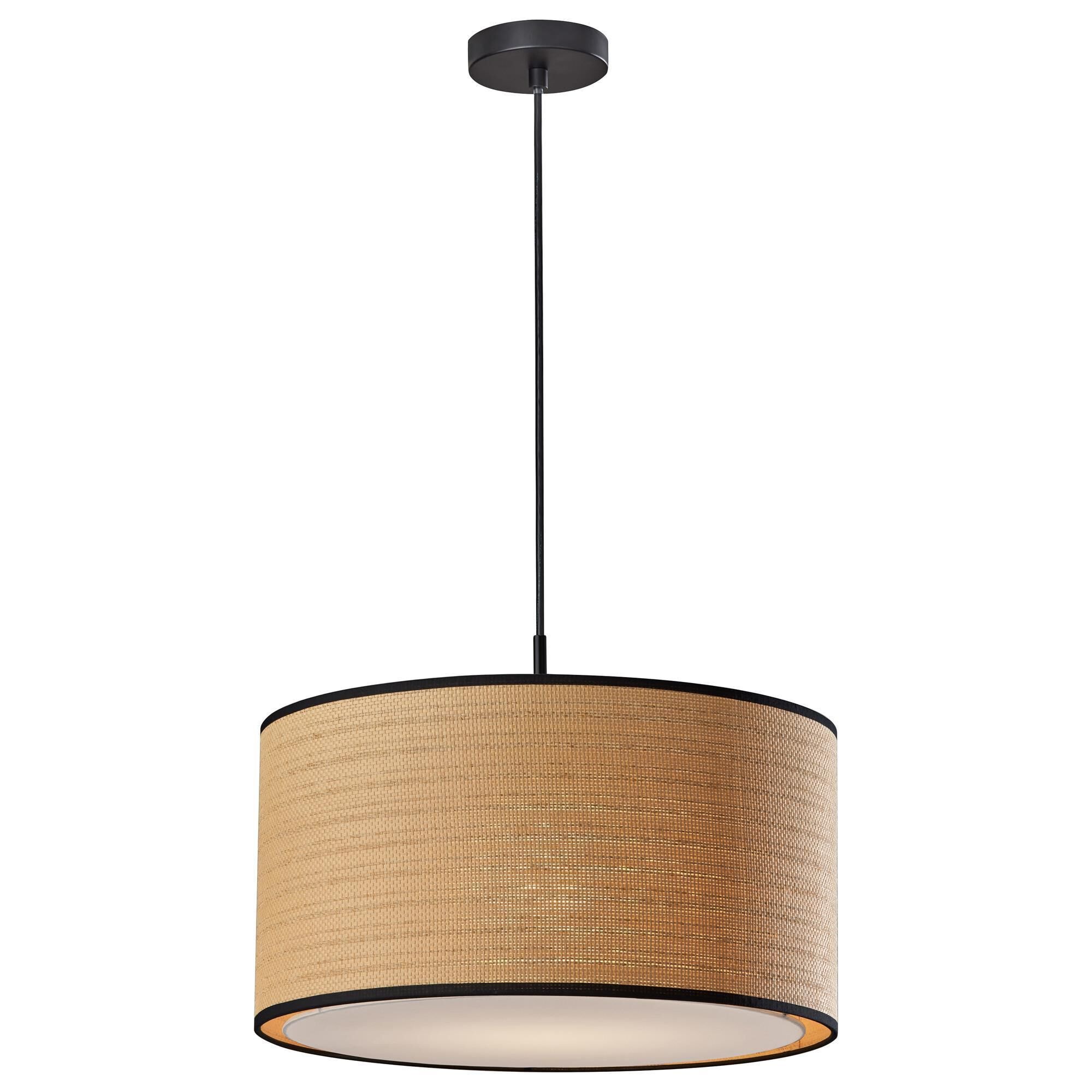 Large black drum pendant light 2025