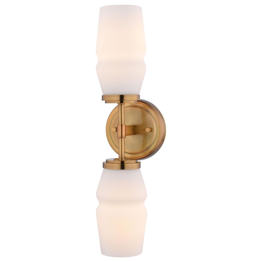 Vaxcel Warren 2-Light Wall Sconce in Brushed Brass, , large
