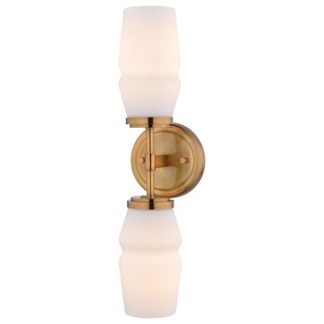 Vaxcel Warren 2-Light Wall Sconce in Brushed Brass, , large