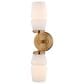 Vaxcel Warren 2-Light Wall Sconce in Brushed Brass, , large