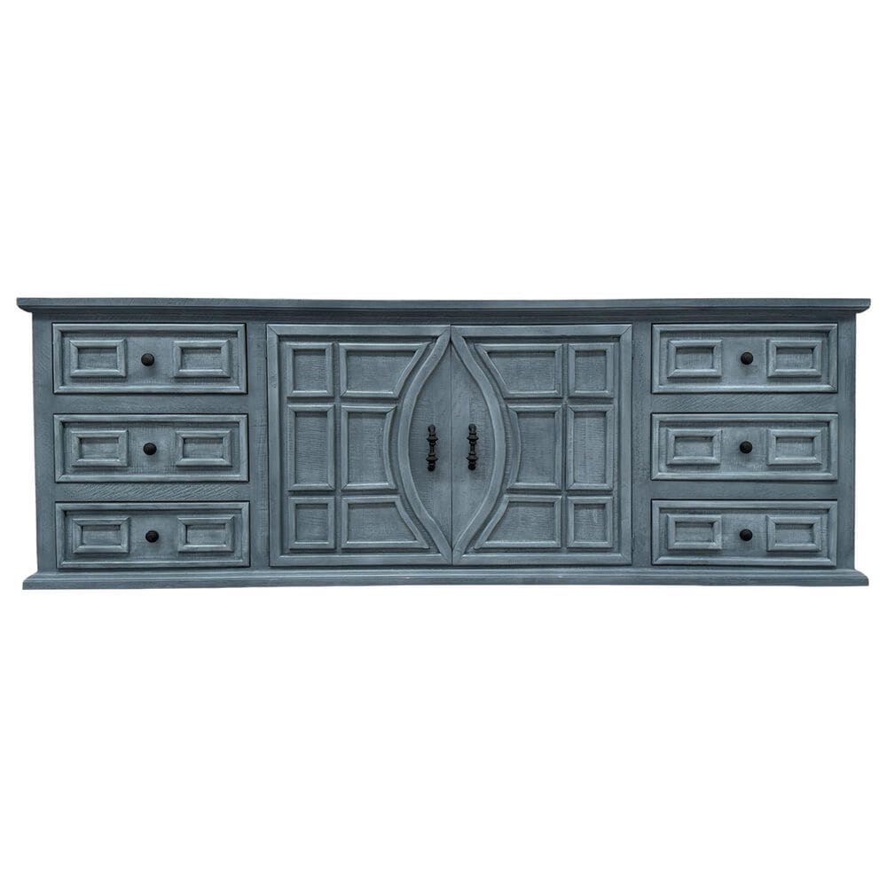 Woodland & Co Panama 2-Door Console Cabinet in Ocean Blue, , large