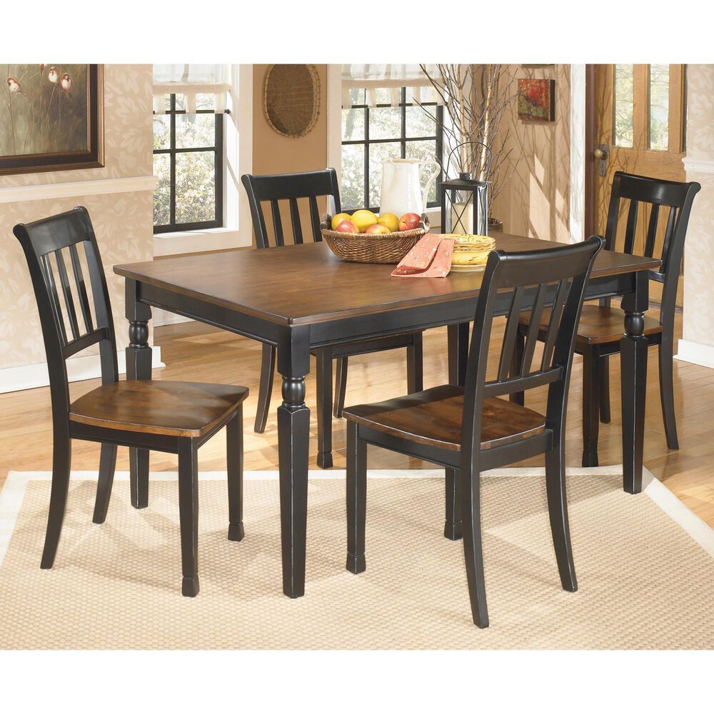 Ashley Owingsville 5-Piece Dining Set in Black and Brown, , large