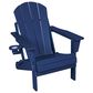 Hearth and Haven 3-Piece Outdoor Folding Adirondack Chair Set with Side Table in Navy Blue, , large