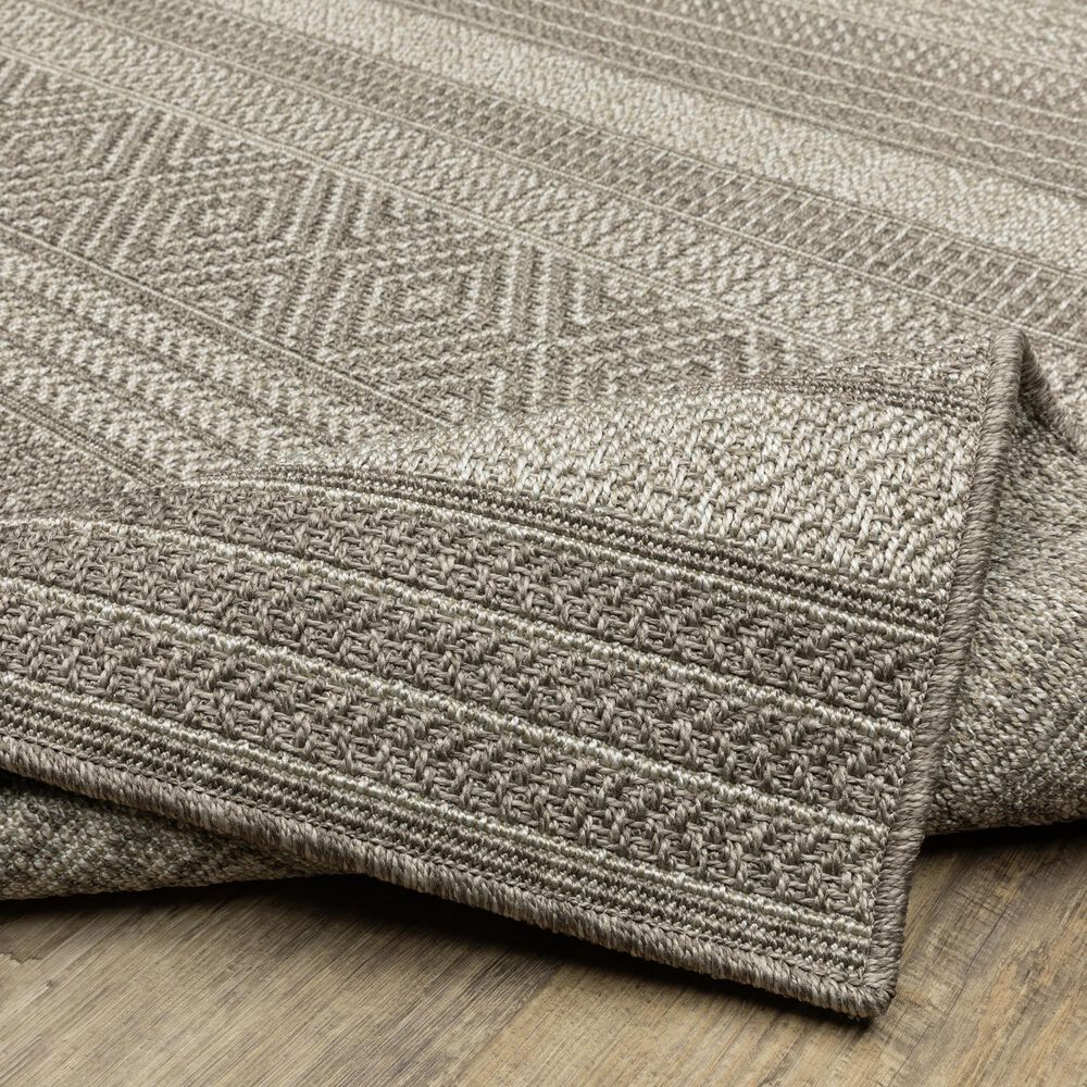 Oriental Weavers Caicos CA06A 1&#39;10&quot; x 7&#39;6&quot; Grey Runner, , large