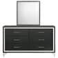 Coaster Lucia 6-Drawer Dresser and Mirror in Black and Chrome, , large