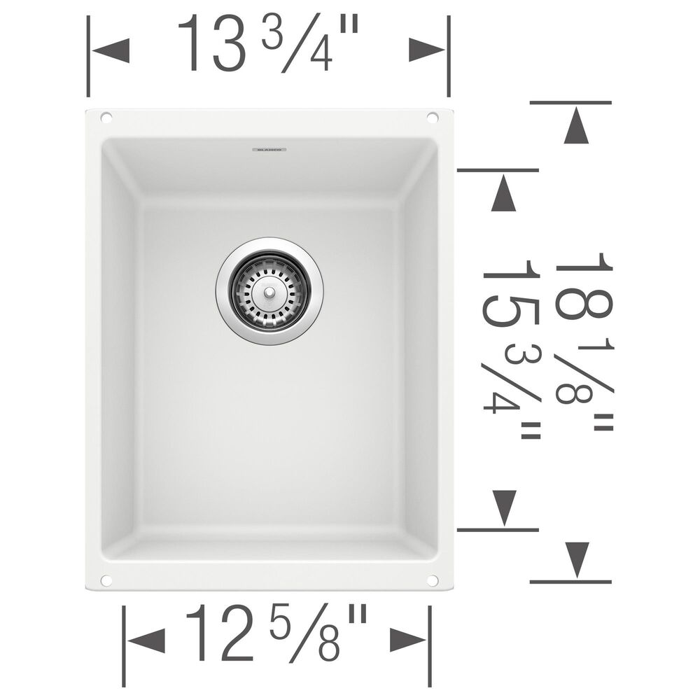 Blanco Precis 14&quot; Bar Sink in White, , large