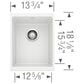 Blanco Precis 14" Bar Sink in White, , large