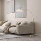 Adesso Delaney Arc Lamp in White and Gold, , large