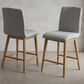 Furniture of America Nayel Upholstered Counter Height Chair in Natural (Set of 2), , large