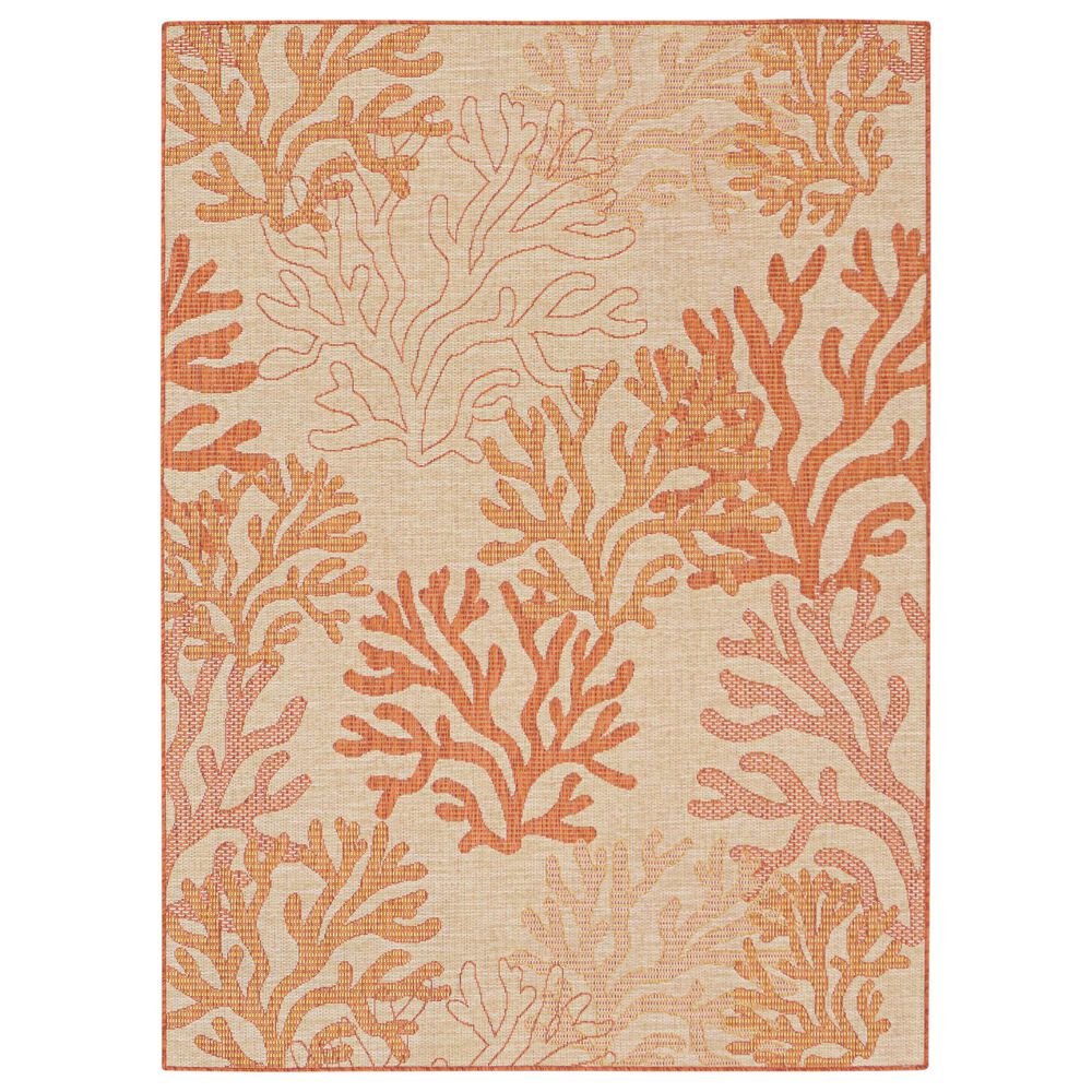 Nourison Garden Oasis Nautical Coral 4&#39; x 6&#39; Indoor/Outdoor Area Rug, , large