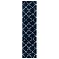 Safavieh August Shag 2"2" x 9" Navy and Ivory Runner, , large