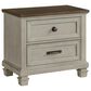 Mayberry Hill Farmington Queen Panel Bed with Two Nightstand in Medium Brown and Washed Stone, , large