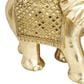 Maple and Jade Elephant Decorative Sculpture in Polished Gold, , large