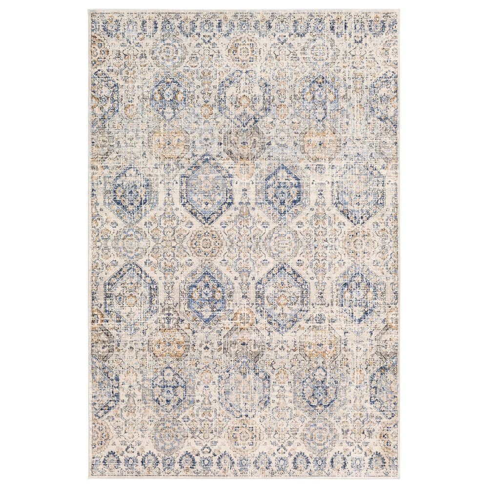 Surya Indigo IGO-2308 2" x 2"9" Blue, Charcoal and Tan Scatter Rug, , large
